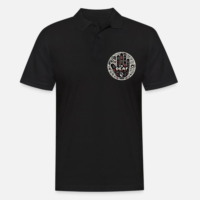 I'm Deaf 42 - Männer Poloshirt - Schwarz