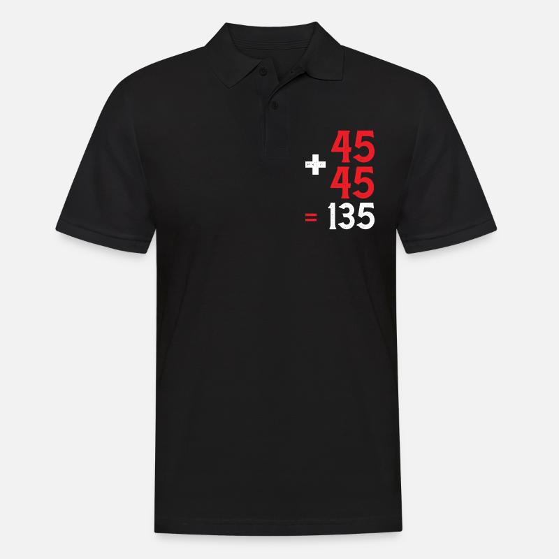 45 + 45 = 135 28 - Männer Poloshirt - Schwarz