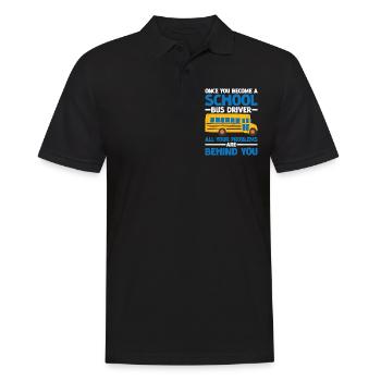 School Bus Driver, All Problems Behind You 3 - Men's Polo Shirt - black - Front - Kai (181cm)