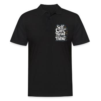 Self Care Tip Read The Bible - Männer Poloshirt - Schwarz - Vorne - Kai (181cm)