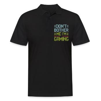Don't Bother Me I'm Gaming 6 - Männer Poloshirt - Schwarz - Vorne - Kai (181cm)