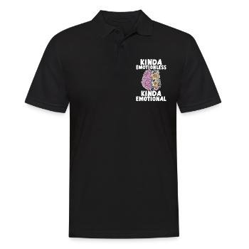 Kinda Emotionless Kinda Emotional 3 - Männer Poloshirt - Schwarz - Vorne - Kai (181cm)