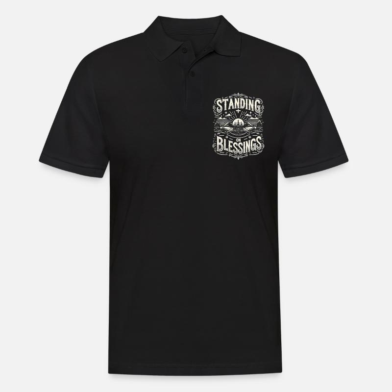 Standing On Blessings 6 - Männer Poloshirt - Schwarz