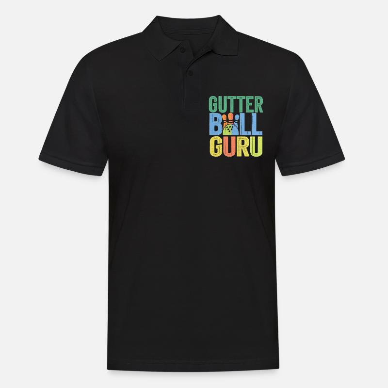 Gutter Ball Guru 6 - Männer Poloshirt - Schwarz