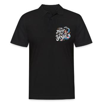 I'm Nicer After Yoga 6 - Männer Poloshirt - Schwarz - Vorne - Kai (181cm)