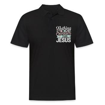 Nothing Sweeter Than Jesus 6 - Männer Poloshirt - Schwarz - Vorne - Kai (181cm)
