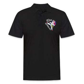 Unicorn karate judo girl self-defense - Men's Polo Shirt - black - Front - Kai (181cm)