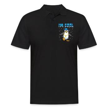 Cooler Hip Hop Pinguin Pinguine Geschenk - Männer Poloshirt - Schwarz - Vorne - Kai (181cm)