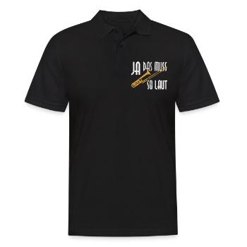 Posaune Ja Das Muss So Laut Für Posaune Spieler - Männer Poloshirt - Schwarz - Vorne - Kai (181cm)