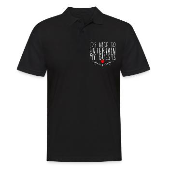 C’est agréable de divertir mes invités - Polo Homme - noir - Devant - Kai (181cm)