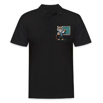Professeur de tigre mignon - Polo Homme - noir - Devant - Kai (181cm)