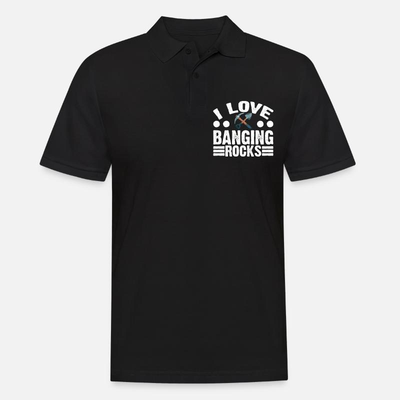 I Love Banging Rocks 3 - Männer Poloshirt - Schwarz
