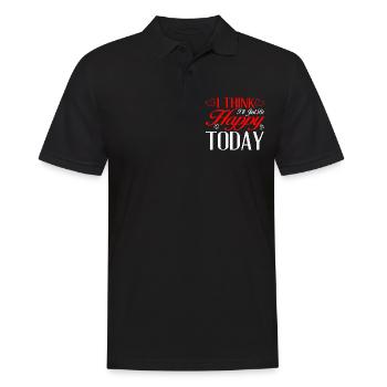 I Think I'll Just Be Happy Today 2 - Männer Poloshirt - Schwarz - Vorne - Kai (181cm)