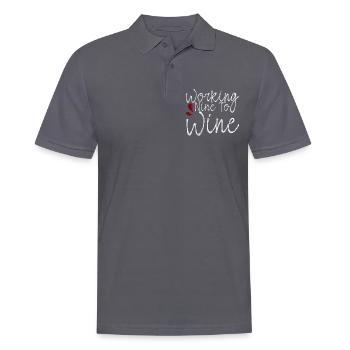 Travailler neuf au vin 3 - Polo Homme - charbon - Devant - Nico (186cm)