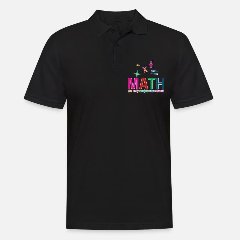 Math, The Only Subject That Counts 2 - Männer Poloshirt - Schwarz