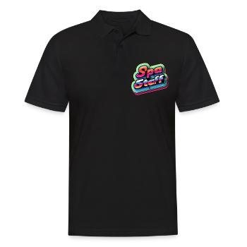 Spa Staff 8 - Männer Poloshirt - Schwarz - Vorne - Kai (181cm)