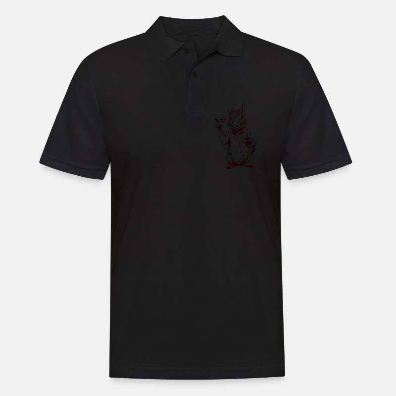 EICHHÖRNCHEN GRAPHIK - Männer Poloshirt - Schwarz