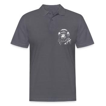 Astronaut Affe Weltraum Erkundung Abenteuer - Männer Poloshirt - Anthrazit - Vorne - Nico (186cm)