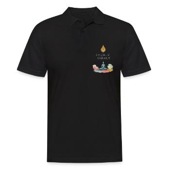 YOGA KLEIDUNG UND MEDITATION - Männer Poloshirt - Schwarz - Vorne - Kai (181cm)
