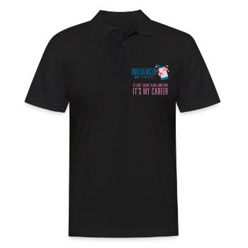 Influencer, It's Not Social Media Addiction 4 - Men's Polo Shirt - black - Front - Kai (181cm)