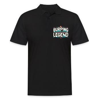 Burping Legend 21 - Men's Polo Shirt - black - Front - Kai (181cm)