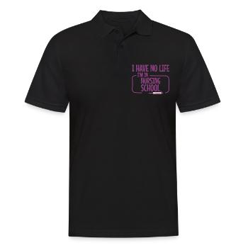 Je n’ai pas de vie Je suis à l’école d’infirmières 2 - Polo Homme - noir - Devant - Kai (181cm)