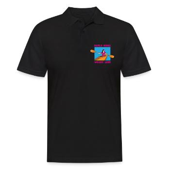 Kayak Boat Canoe Paddle Boat Double Paddle - Men's Polo Shirt - black - Front - Kai (181cm)