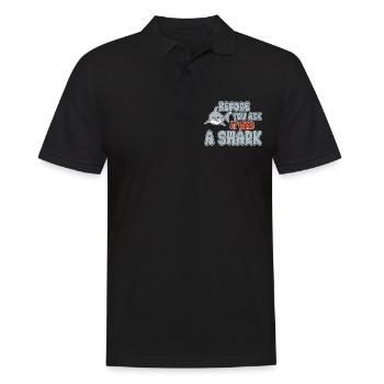 Before You Ask It Was A Shark 3 - Männer Poloshirt - Schwarz - Vorne - Kai (181cm)