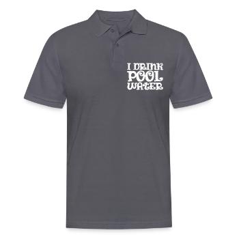 I Drink Pool Water - Männer Poloshirt - Anthrazit - Vorne - Nico (186cm)