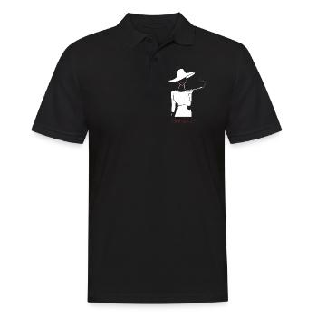 bonjour Tshirt - Salut Französisch Tshirt - Männer Poloshirt - Schwarz - Vorne - Kai (181cm)