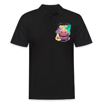 Dont Forget to Smile. Freude, Glück, Positivität, - Männer Poloshirt - Schwarz - Vorne - Kai (181cm)