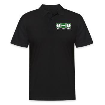 Eat Sleep Chess Chess Quote - Men's Polo Shirt - black - Front - Kai (181cm)