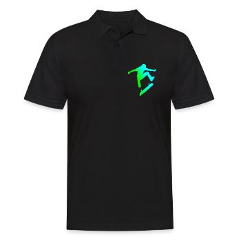 Skater - Männer Poloshirt - Schwarz - Vorne - Kai (181cm)