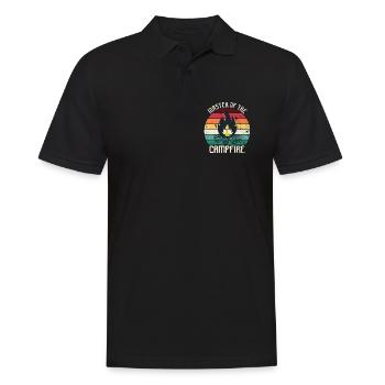 Maître du feu de camp - Polo Homme - noir - Devant - Kai (181cm)