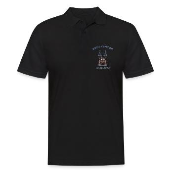 Heidelberg, Wahrzeichen Brückenturm 2 - Männer Poloshirt - Schwarz - Vorne - Kai (181cm)