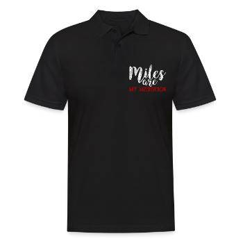 Les miles sont ma méditation 3 - Polo Homme - noir - Devant - Kai (181cm)