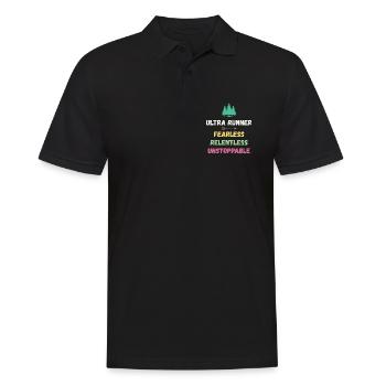 Ultra Runnner - Intrépide. Implacable. Imparable. - Polo Homme - noir - Devant - Kai (181cm)