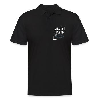 Hätte Hätte Fahrradkette - Männer Poloshirt - Schwarz - Vorne - Kai (181cm)