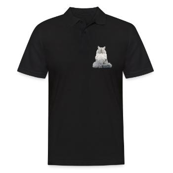 Persian Cat - Men's Polo Shirt - black - Front - Kai (181cm)