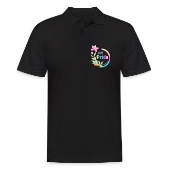 LGBT Stolz - Männer Poloshirt - Schwarz - Vorne - Kai (181cm)