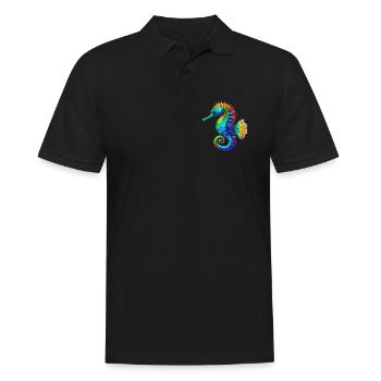 Seahorse - Men's Polo Shirt - black - Front - Kai (181cm)