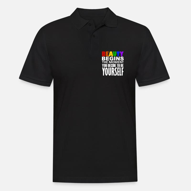 LGBTQIA+ - Männer Poloshirt - Schwarz