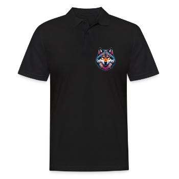 Wolf - Men's Polo Shirt - black - Front - Kai (181cm)