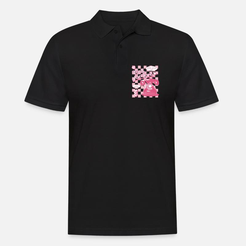 Call for Love Hotline Aesthetics - Men's Polo Shirt - black