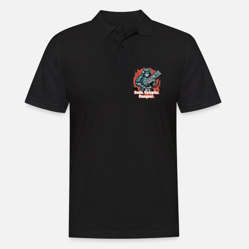 Code Battle Samurai avec clavier - Polo Homme - noir