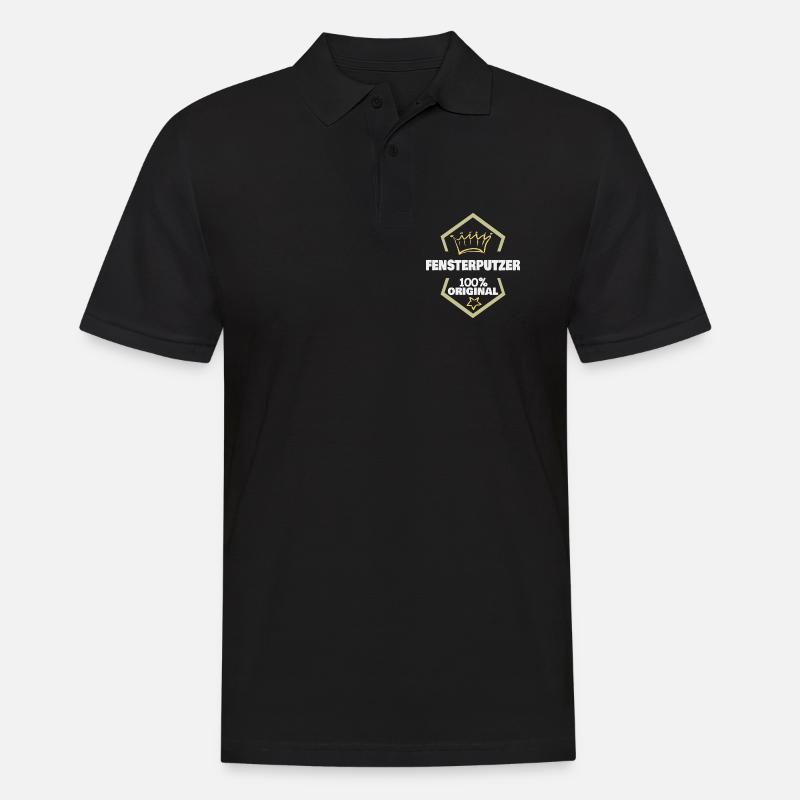 Window cleaner as work - Men's Polo Shirt - black