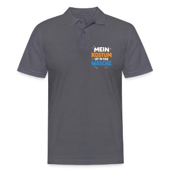 Mon costume est dans la blanchisserie Carnaval Carnaval - Polo Homme - charbon - Devant - Nico (186cm)