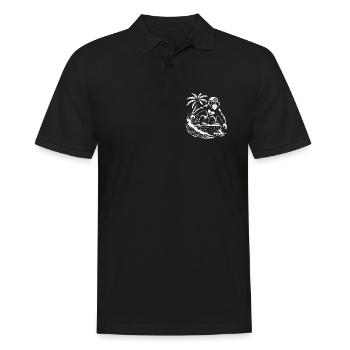 Surfing Monkey Beach Vibe - Men's Polo Shirt - black - Front - Kai (181cm)