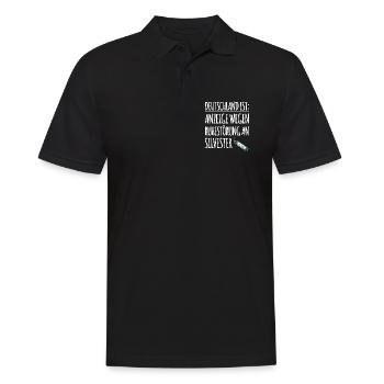 Lustiger Spruch Silvester - Männer Poloshirt - Schwarz - Vorne - Kai (181cm)