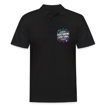 Overthinking Everything ADHS Chaos - Männer Poloshirt - Schwarz - Vorne - Kai (181cm)